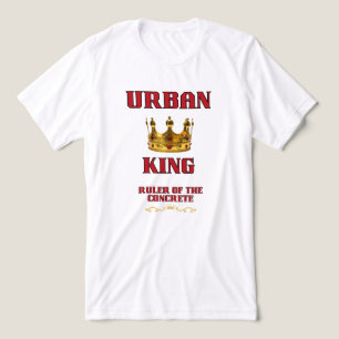 CROWNING OF AN URBAN KING MEN'S WHITE & RED Tri-Blend SHIRT