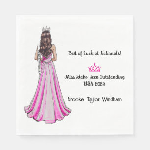 Crowning Queens Pageant Send-off Party Napkins
