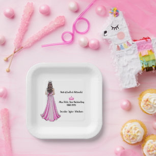 Crowning Queens Pageant Send-off Party Plates