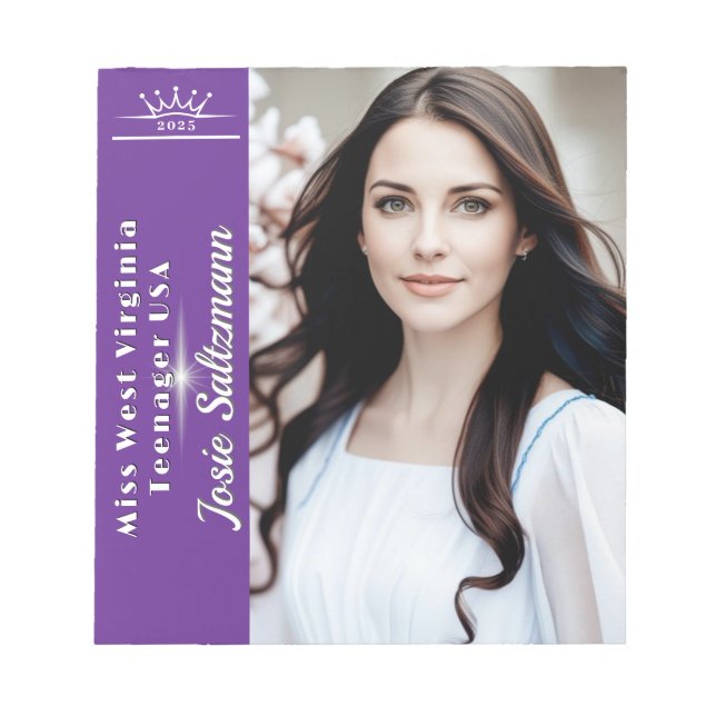Crowning Touch Sunburst Pageant Autograph Notepad (Front)