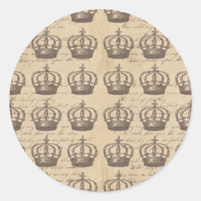 Crowns Classic Round Sticker (Front)