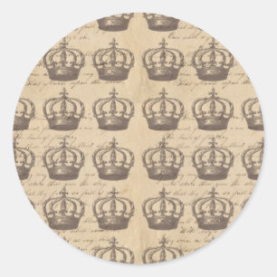 Crowns Classic Round Sticker