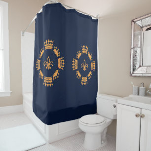 CROWNS KING QUEEN SHOWER CURTAIN