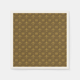 Crowns & Lily pattern Napkin