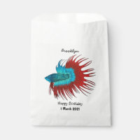 Crowntail betta fish cartoon illustration