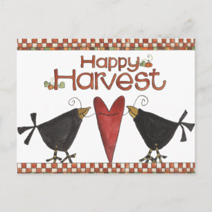 Crows and Heart Postcard