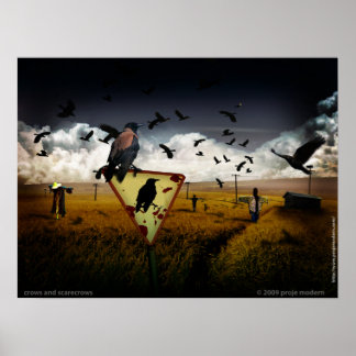 crows and scarecrows poster