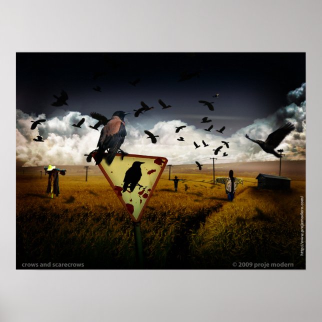 crows and scarecrows poster (Front)