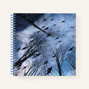 Crows And Trees Spiral Notebook