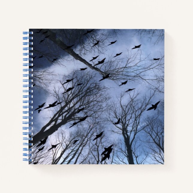 Crows And Trees Spiral Notebook (Front)
