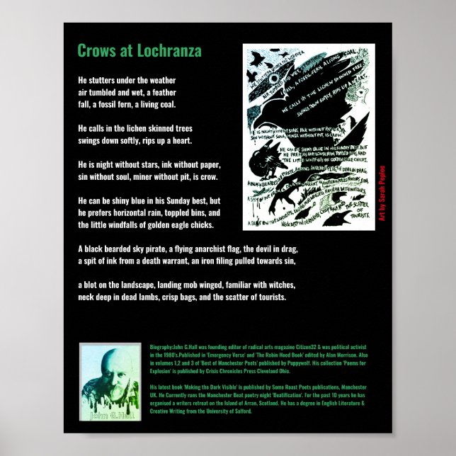 Crows at Lochranza poem/John G.Hall Poster (Front)