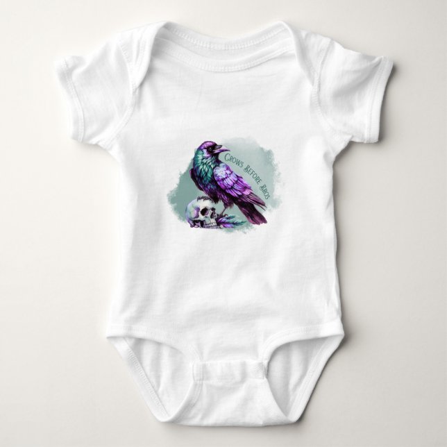 Crows Before Bros Baby Bodysuit (Front)