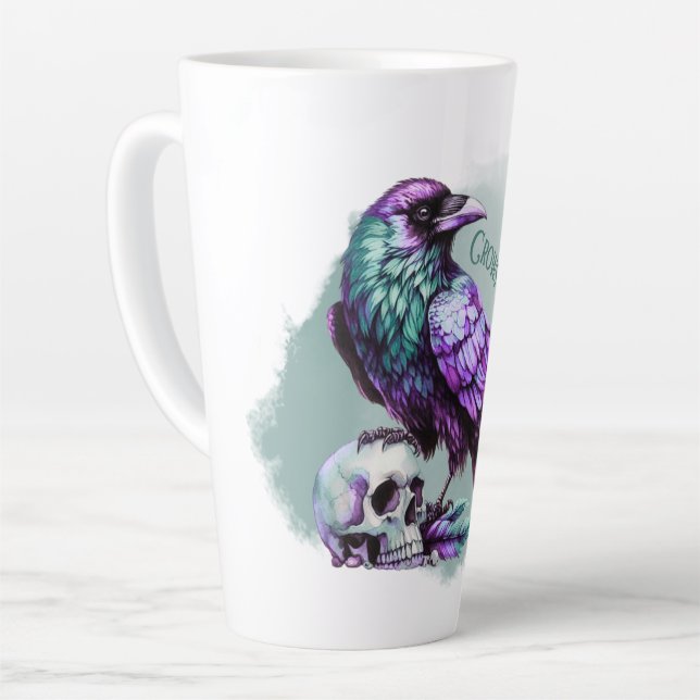 Crows Before Bros Latte Mug (Left Angle)