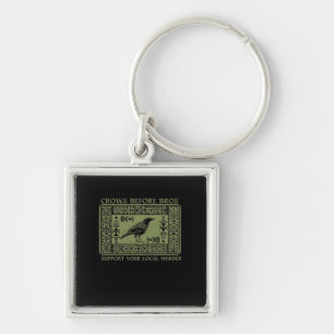 Crows Before Bros - Whimsigoth Fantasy Illustratio Key Ring