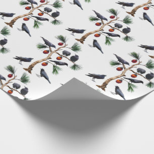 Crows Christmas Wrapping Paper