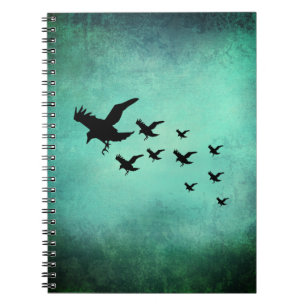 Crows flying notebook