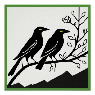 Crows Glossy Poster