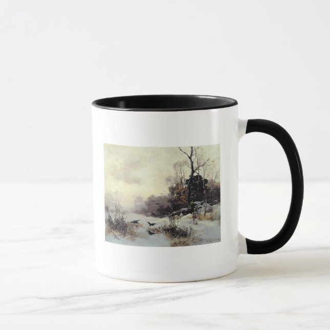 Crows in a Winter Landscape, 1907 Mug (Right)