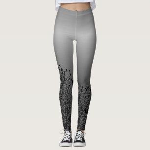 Crows in Trees in Charcoal Leggings