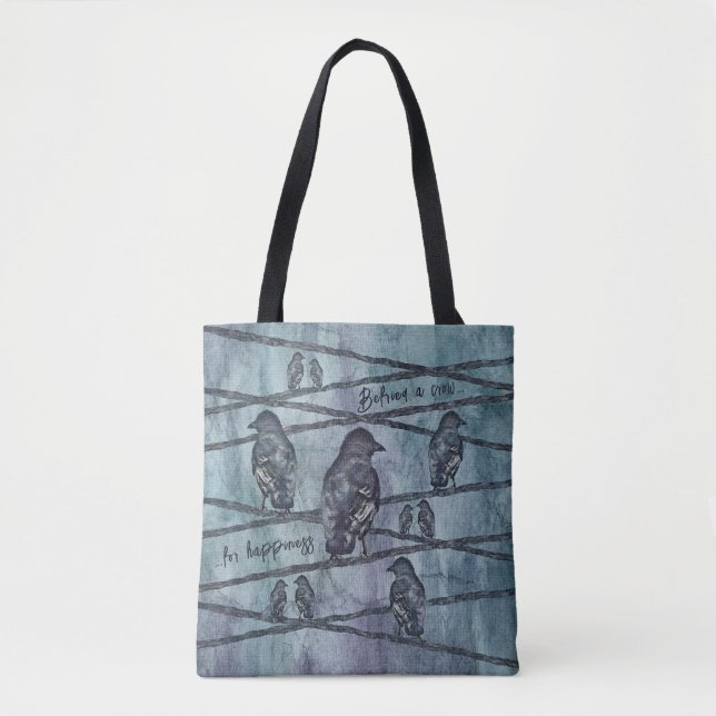 Crows Raben Vogel Crows on Aste Tote Bag (Front)
