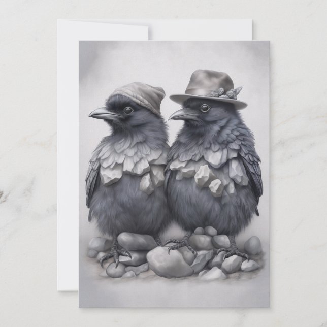 Crows Rock! Map of family Grandma Grandpa annivers Holiday Card (Front)