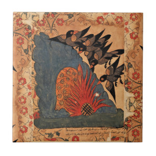 Crows Trap Owls Indian Renaissance Ceramic Tile