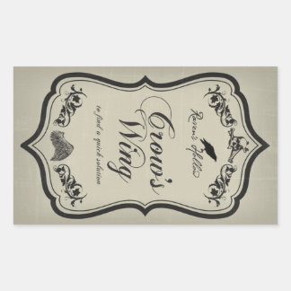 Crow's Wing Halloween Jar Sticker Label