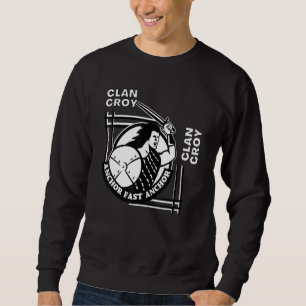 Croy Clan Gaelic Motto Swordsman Sweatshirt