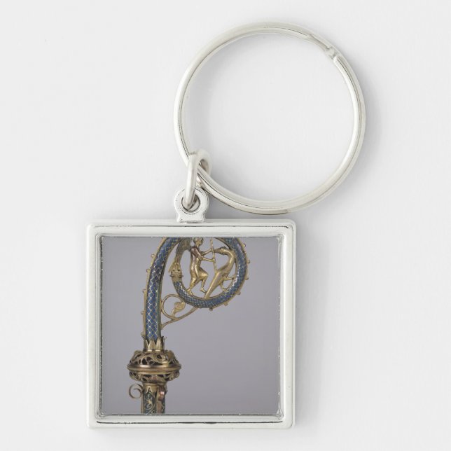 Crozier depicting St. Michael Key Ring (Front)