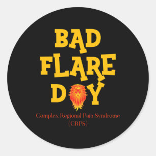 Crps Awareness Bad Flare Day Classic Round Sticker