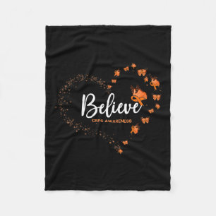 Crps Awareness Butterfly Believe  Fleece Blanket