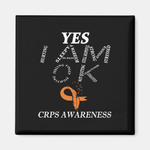 Crps Awareness Chronic Pain Orange Ribbon Rsd Crps Magnet