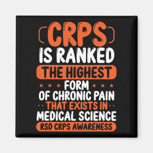 CRPS Awareness Chronic Pain Orange Ribbon RSD CRPS Magnet