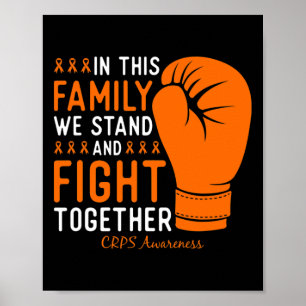 Crps Awareness Family Fight Support Boxing Glove  Poster