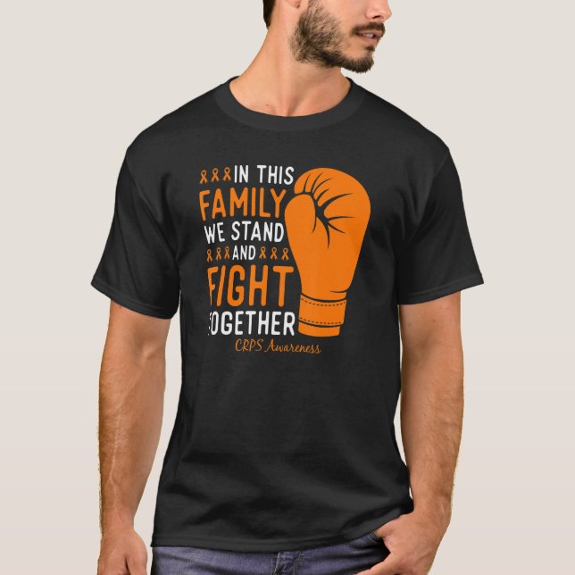 Crps Awareness Family Fight Support Boxing Glove T-Shirt (Front)