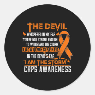 Crps Awareness I Am The Storm Devil  Classic Round Sticker