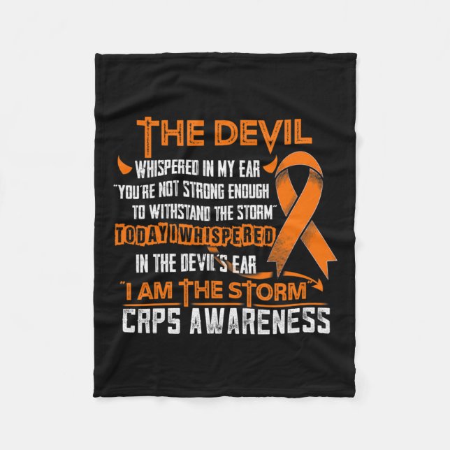 Crps Awareness I Am The Storm Devil  Fleece Blanket (Front)