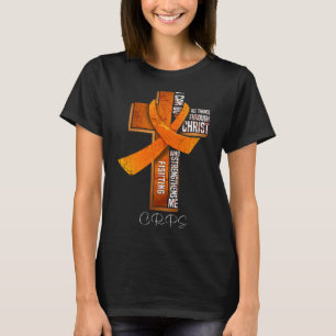 Crps Awareness Orange Ribbon Christian Cross T-Shirt