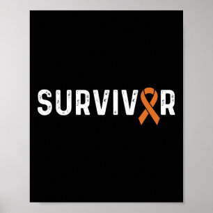 Crps Awareness Orange Ribbon Survivor Poster