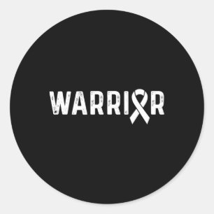 Crps Awareness Orange Ribbon Warrior 1 Classic Round Sticker