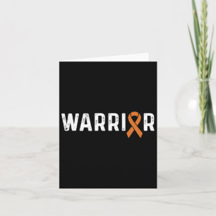 Crps Awareness Orange Ribbon Warrior Card