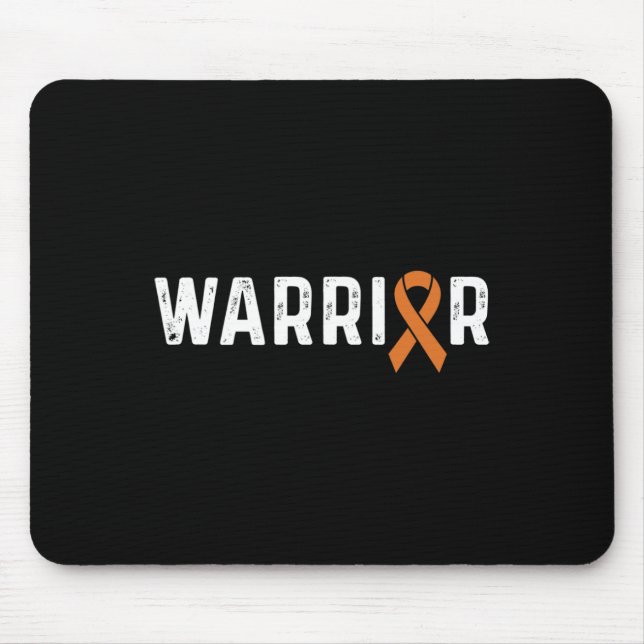 Crps Awareness Orange Ribbon Warrior  Mouse Pad (Front)