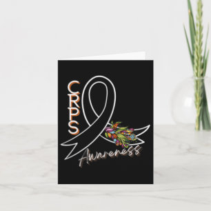 Crps Awareness Ribbon - Front And Back Design Card