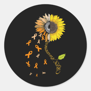 Crps Awareness Sunflower Classic Round Sticker