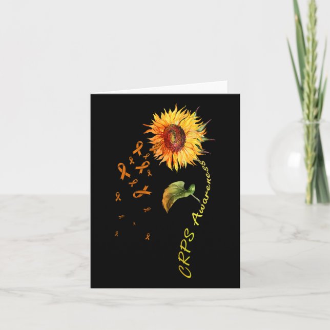 Crps Awareness Sunflower Tees  Card (Front)