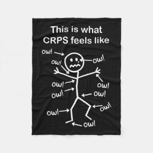 Crps Awareness - This Is What Crps Feels Like Fleece Blanket