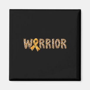 Crps Awareness Warrior Orange Ribbon Leopard Print Magnet