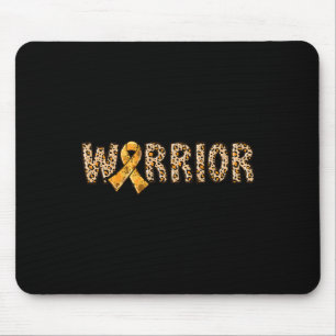 Crps Awareness Warrior Orange Ribbon Leopard Print Mouse Pad
