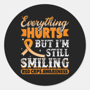 Crps Complex Regional Pain Syndrome Awareness Nove Classic Round Sticker