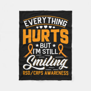 Crps Complex Regional Pain Syndrome Awareness Nove Fleece Blanket